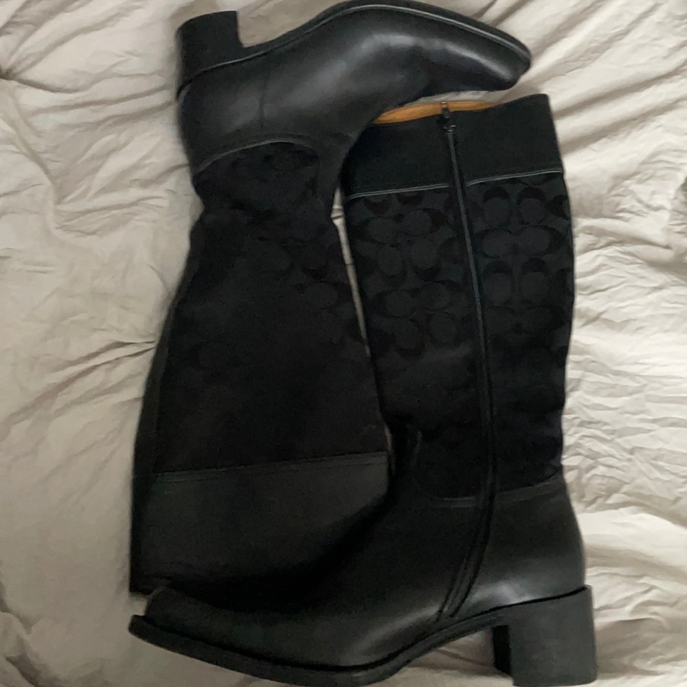 Coach black 7.5 boots